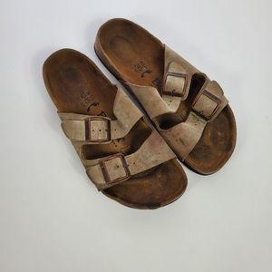 Birkenstock Betula Sandals Womens Size 38 Two Buckle Straps Leather Adjustable